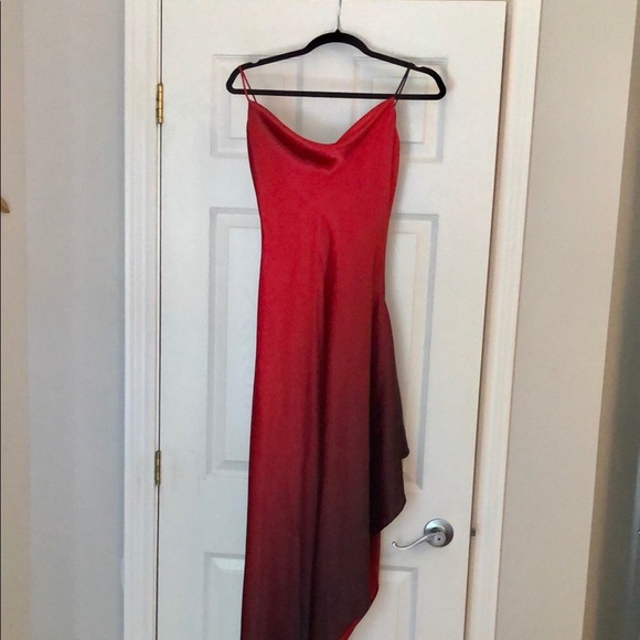 DRESS SUPER SEXY OMBRE ASYMMETRIC LACE UP DRESS - Picture 2 of 10